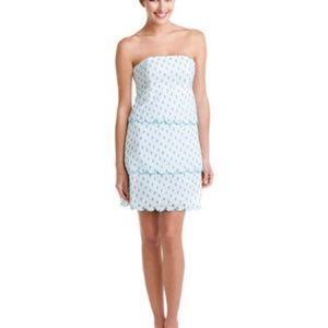 Lilly Pulitzer strapless tear drop cutout dress